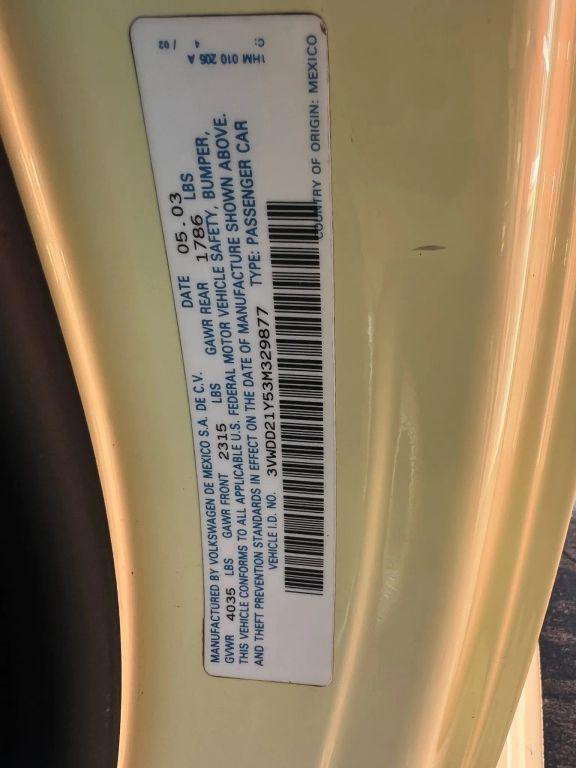 used 2003 Volkswagen New Beetle car, priced at $6,995