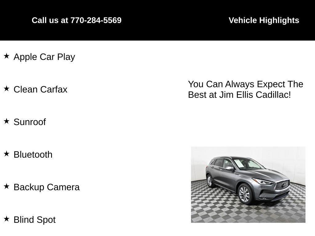 used 2020 INFINITI QX50 car, priced at $21,500