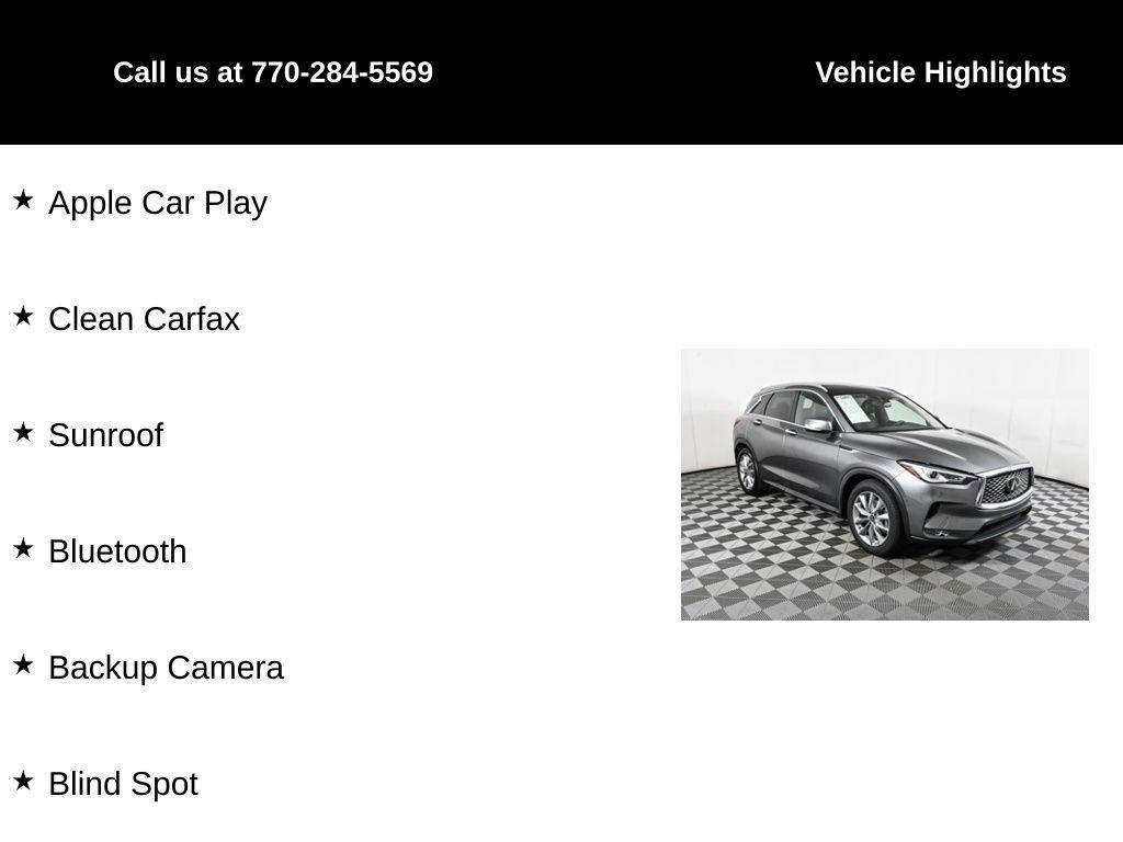 used 2020 INFINITI QX50 car, priced at $23,443