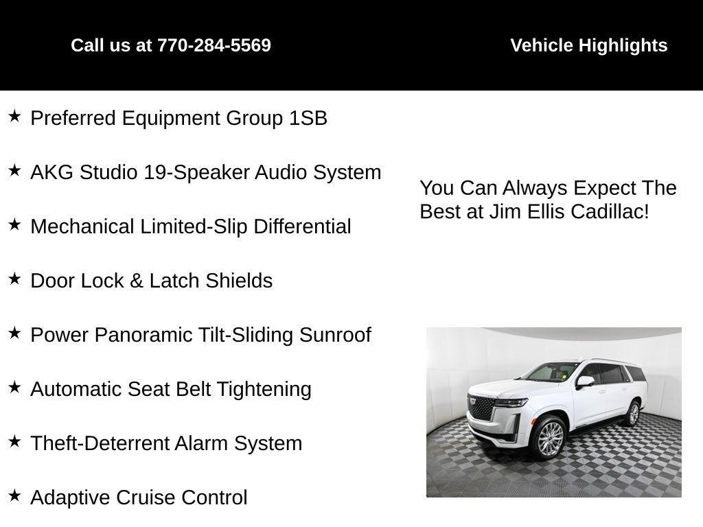 used 2023 Cadillac Escalade ESV car, priced at $69,988