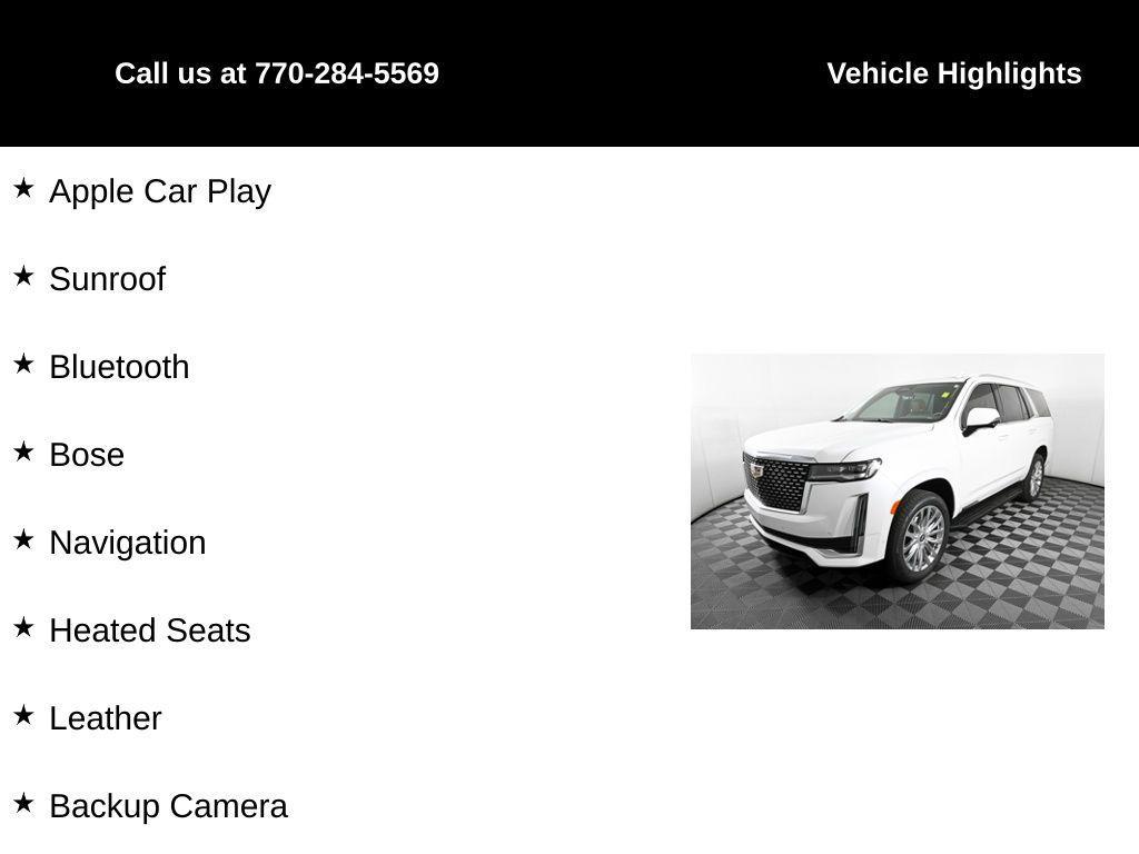 used 2021 Cadillac Escalade car, priced at $65,000