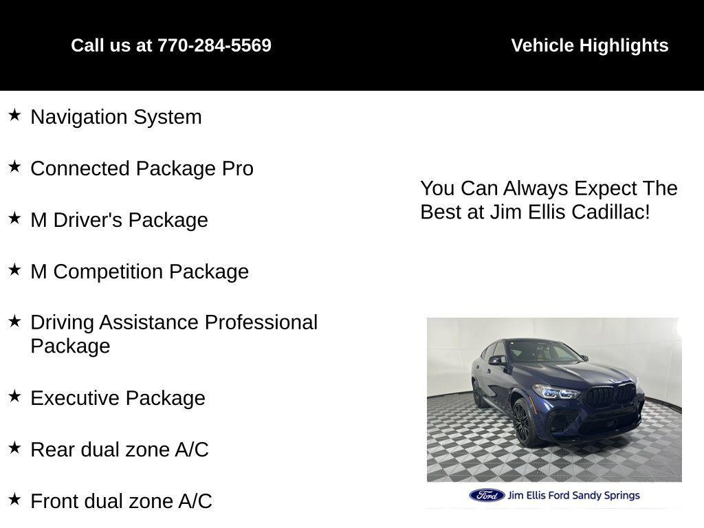 used 2022 BMW X6 M car, priced at $76,000
