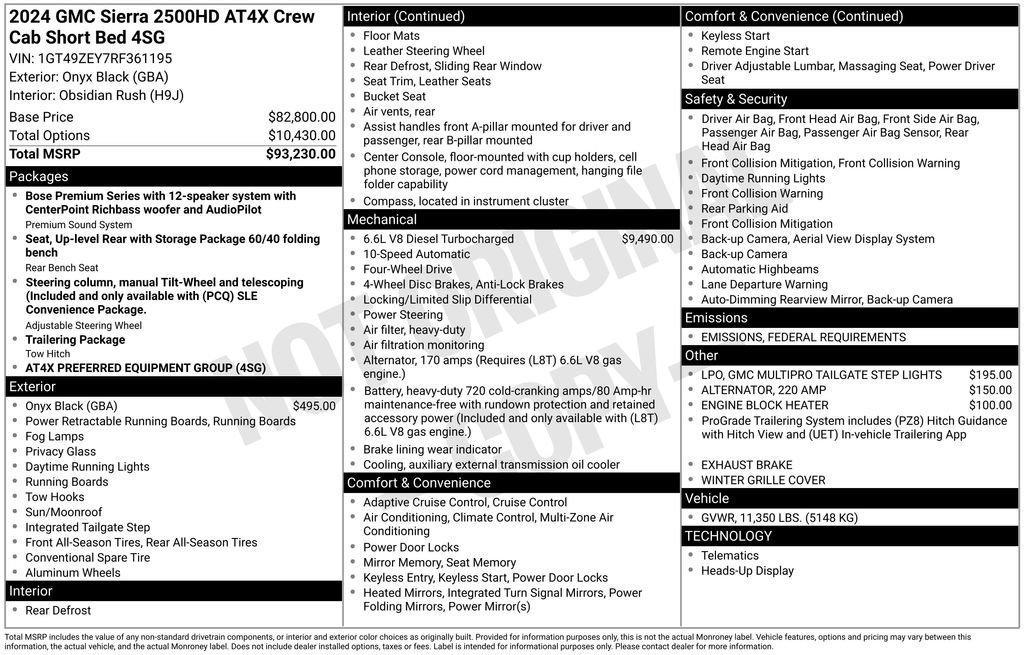 used 2024 GMC Sierra 2500 car, priced at $85,988