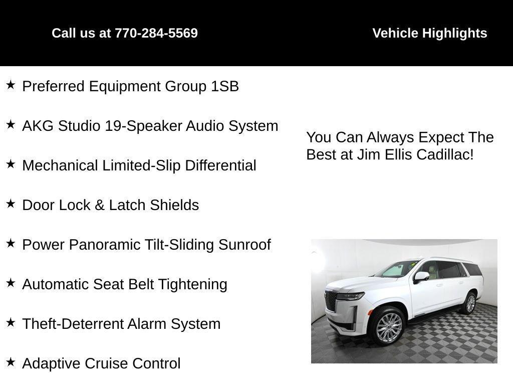 used 2023 Cadillac Escalade ESV car, priced at $65,500