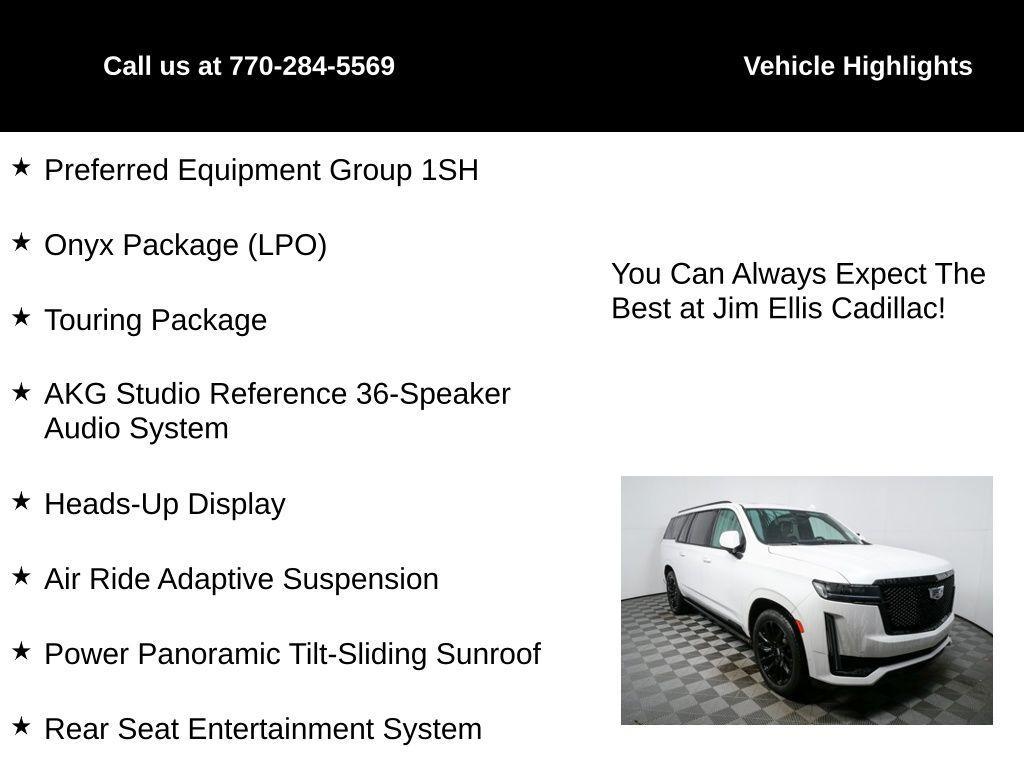 used 2023 Cadillac Escalade ESV car, priced at $81,500