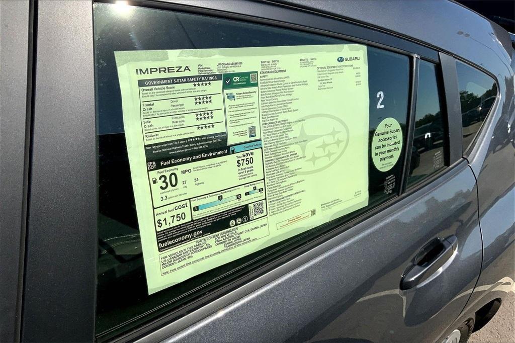new 2025 Subaru Impreza car, priced at $24,916