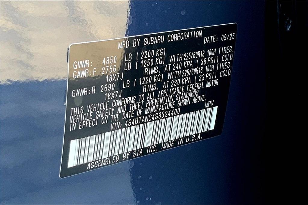 new 2025 Subaru Outback car, priced at $40,071