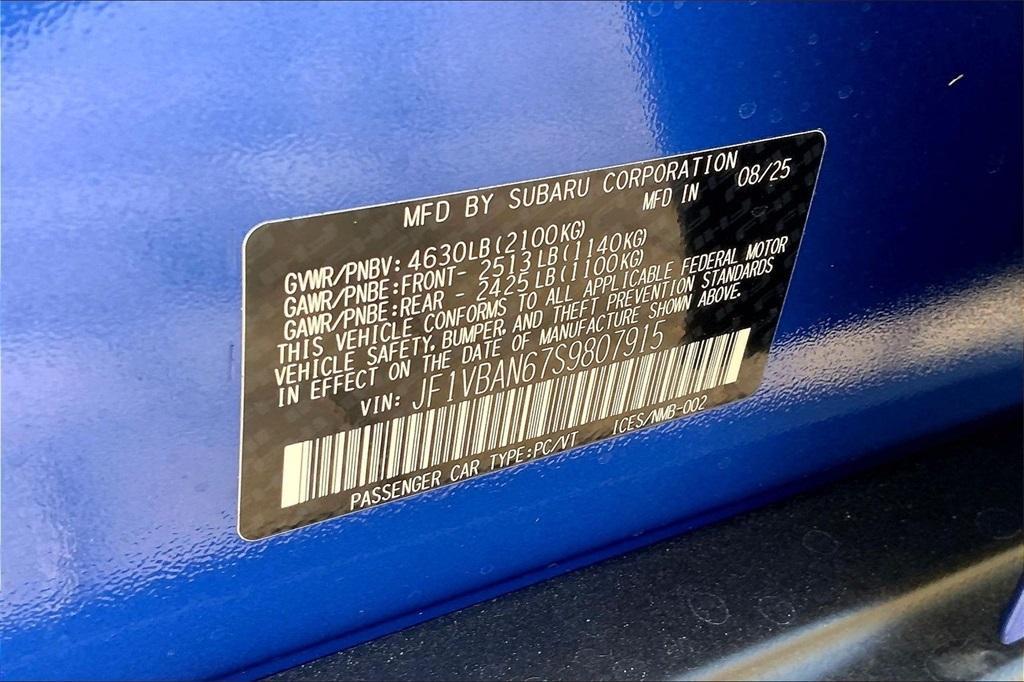 new 2025 Subaru WRX car, priced at $41,674