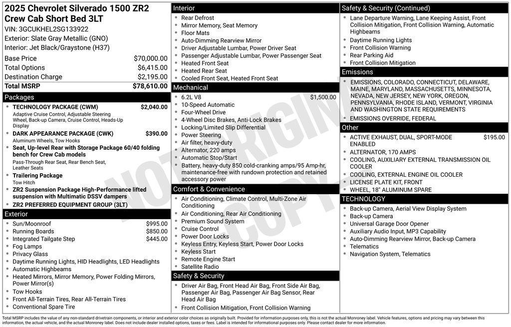 used 2025 Chevrolet Silverado 1500 car, priced at $63,900