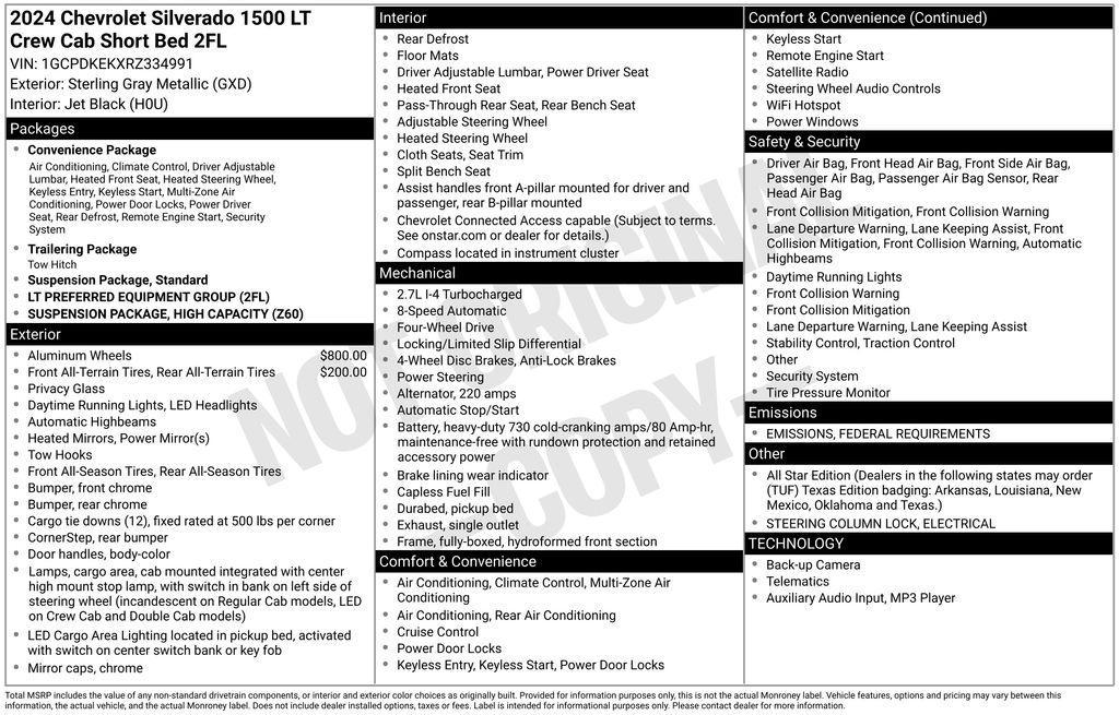 used 2024 Chevrolet Silverado 1500 car, priced at $39,500