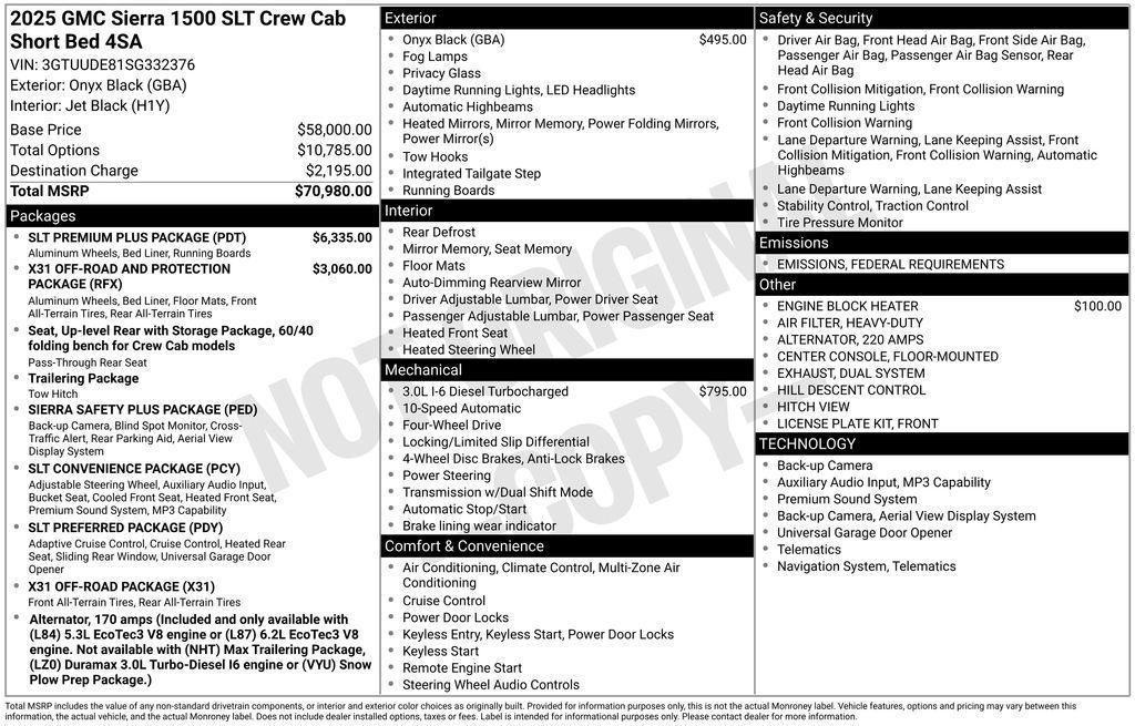 used 2025 GMC Sierra 1500 car, priced at $59,000