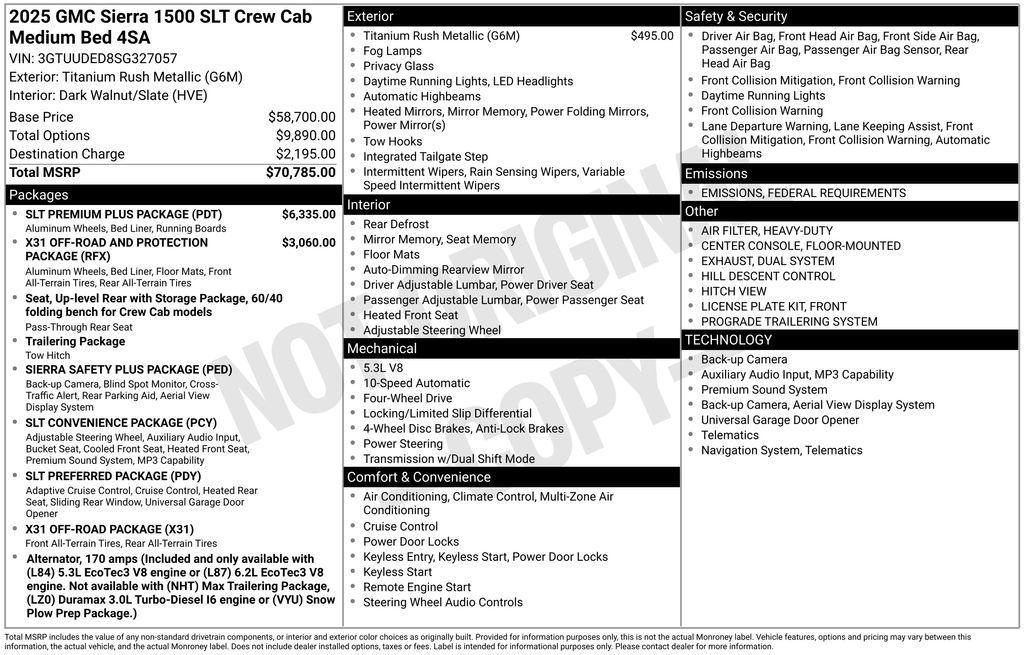 used 2025 GMC Sierra 1500 car, priced at $56,500