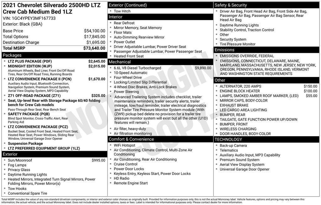 used 2021 Chevrolet Silverado 2500 car, priced at $55,900