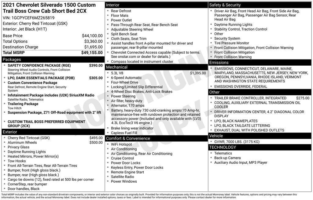 used 2021 Chevrolet Silverado 1500 car, priced at $28,000