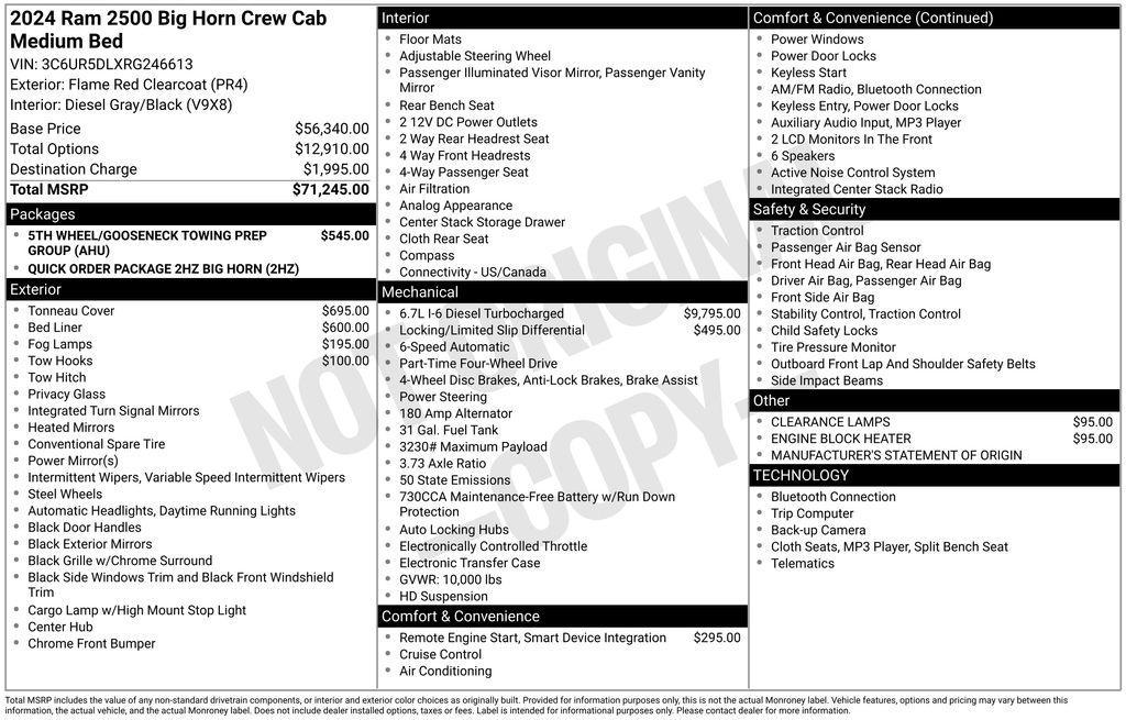 used 2024 Ram 2500 car, priced at $44,900