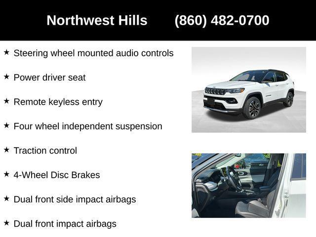 used 2022 Jeep Compass car, priced at $22,722