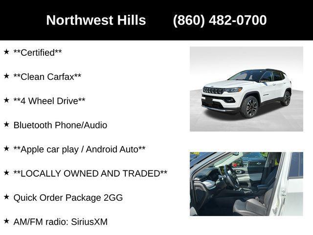 used 2022 Jeep Compass car, priced at $22,722
