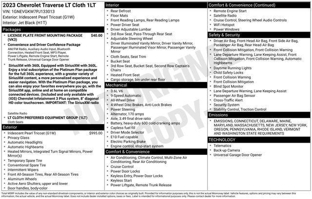 used 2023 Chevrolet Traverse car, priced at $29,991