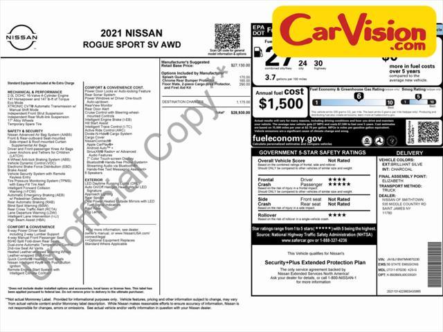 used 2021 Nissan Rogue Sport car, priced at $17,499