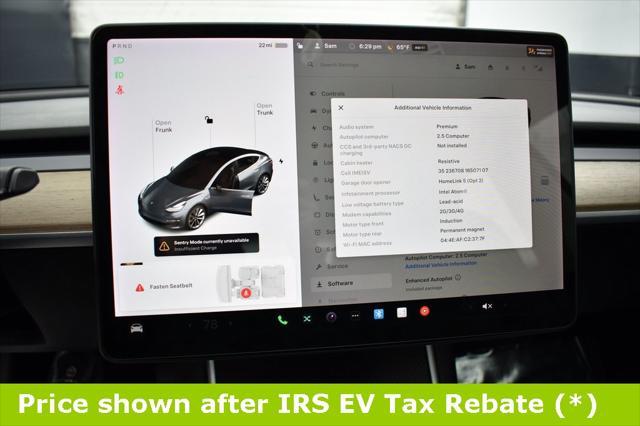used 2018 Tesla Model 3 car, priced at $17,999