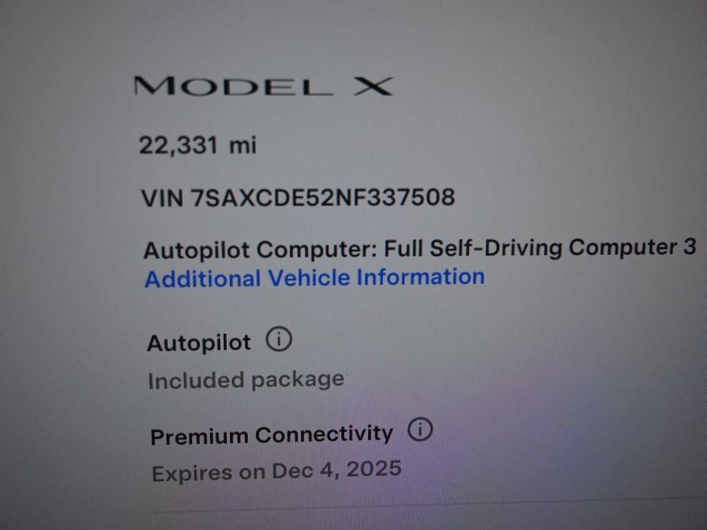 used 2022 Tesla Model X car, priced at $43,999