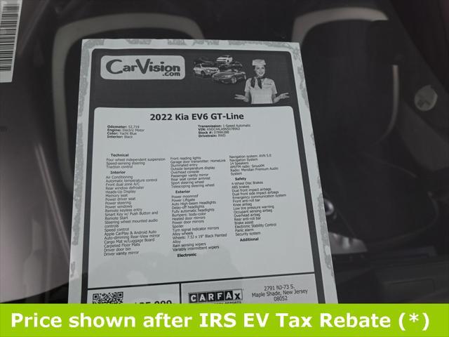 used 2022 Kia EV6 car, priced at $18,999