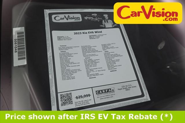 used 2023 Kia EV6 car, priced at $19,999