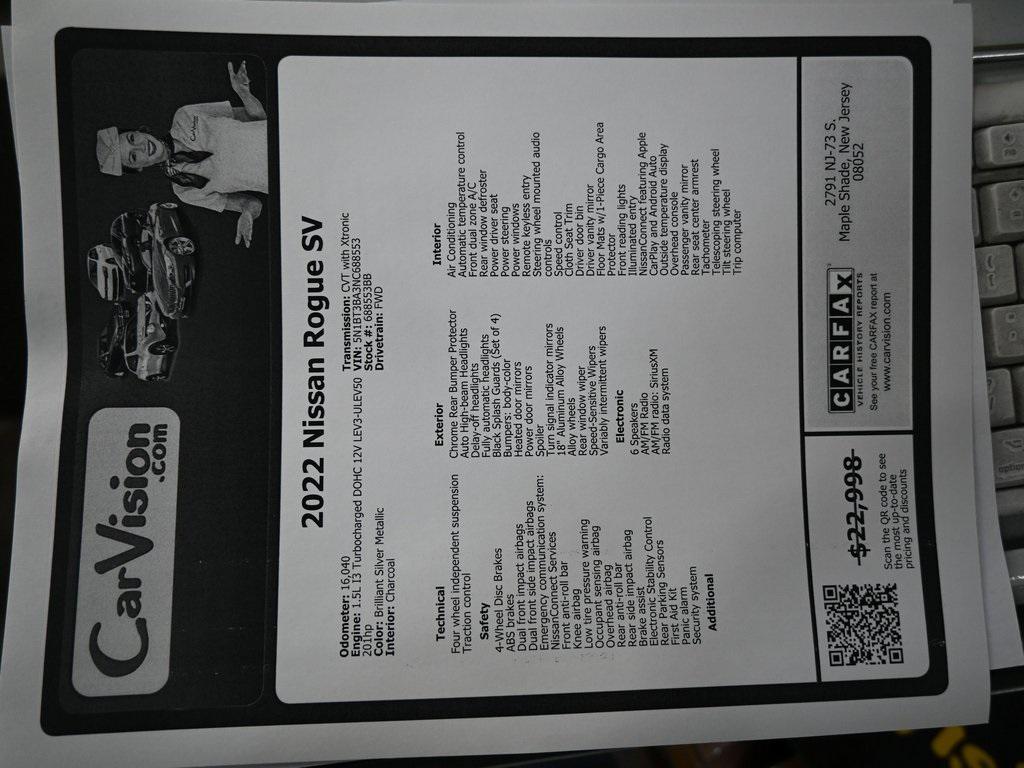 used 2022 Nissan Rogue car, priced at $18,999