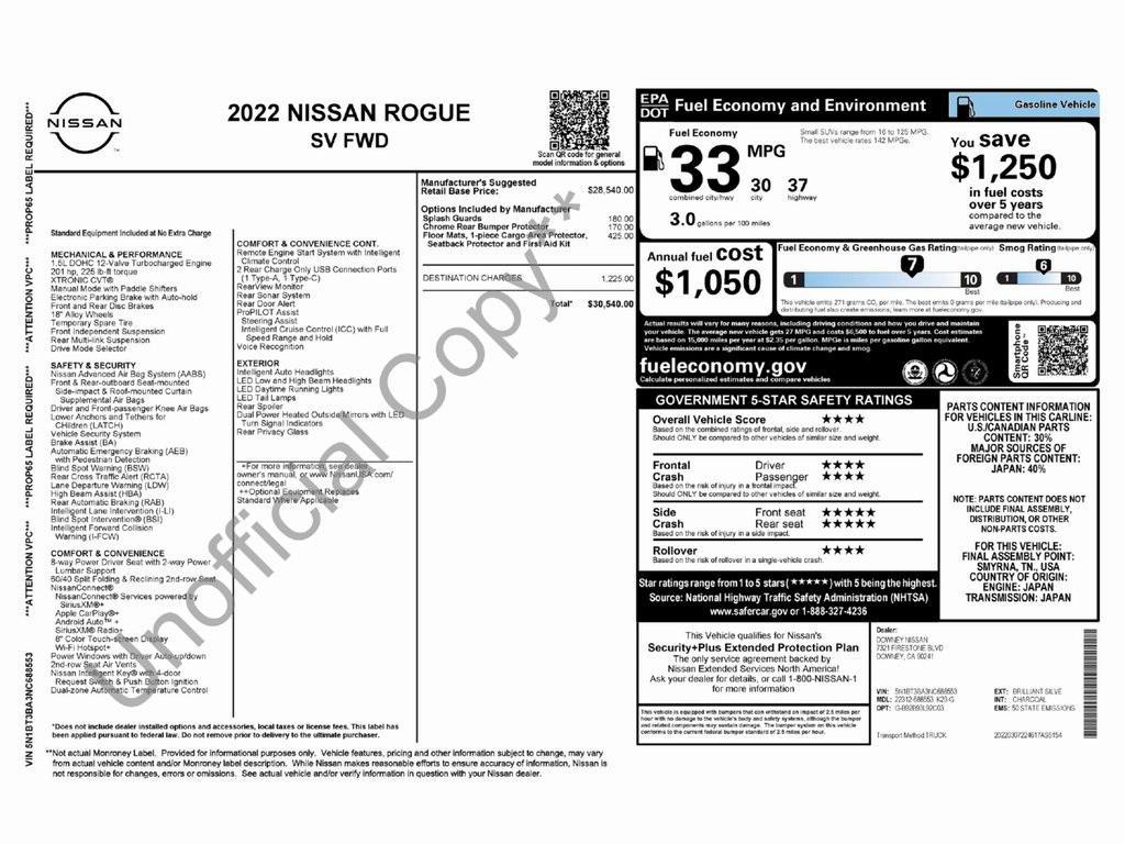 used 2022 Nissan Rogue car, priced at $18,999