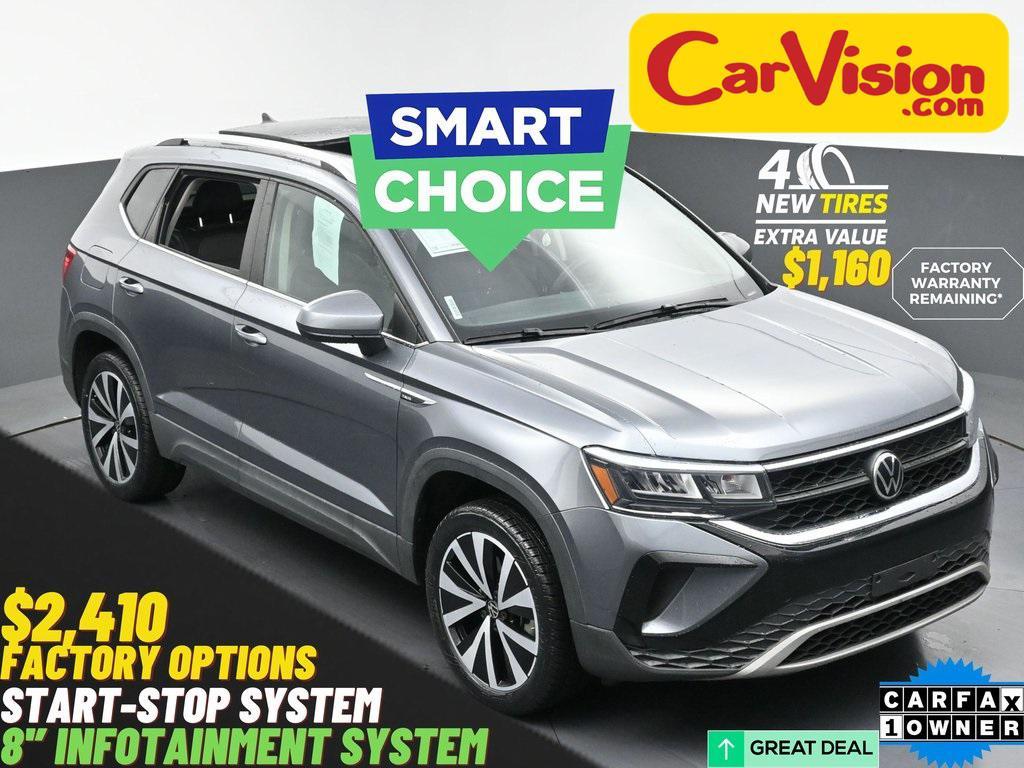 used 2022 Volkswagen Taos car, priced at $17,499