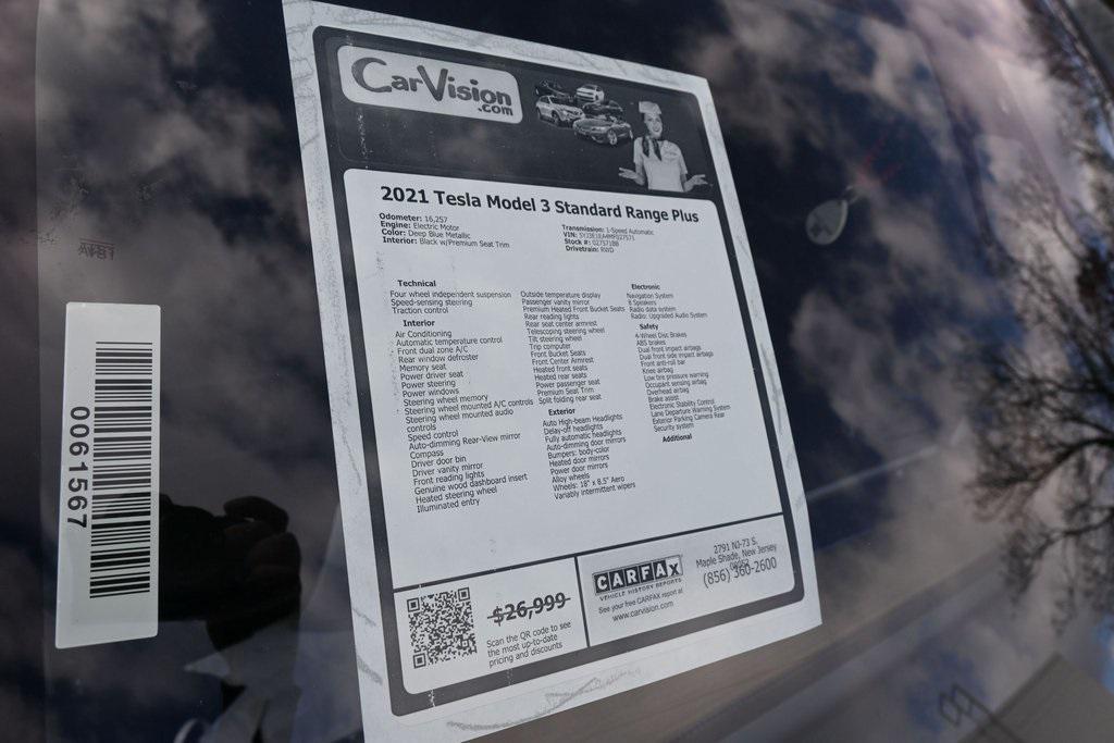 used 2021 Tesla Model 3 car, priced at $20,999