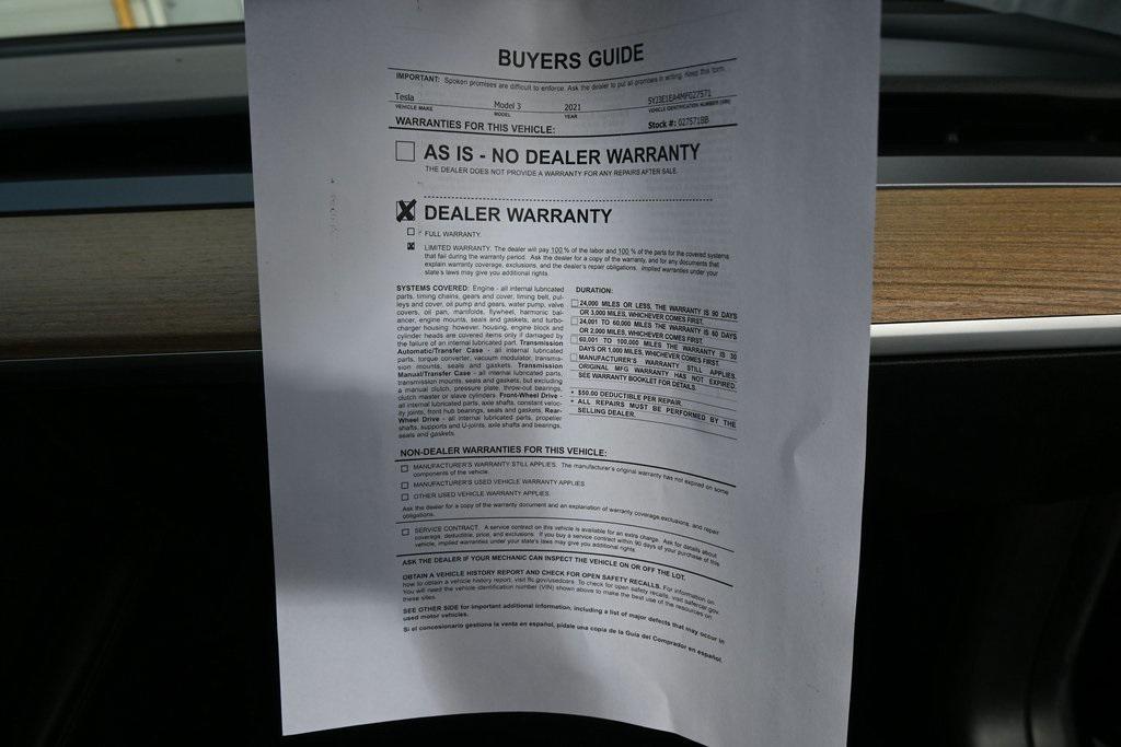 used 2021 Tesla Model 3 car, priced at $20,999