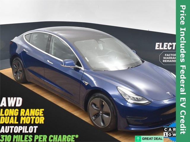 used 2019 Tesla Model 3 car, priced at $19,999