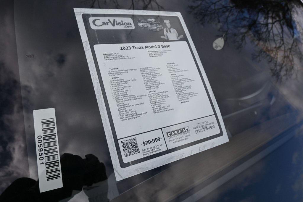 used 2023 Tesla Model 3 car, priced at $22,999