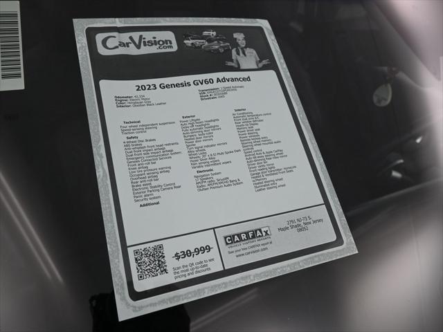 used 2023 Genesis GV60 car, priced at $27,999