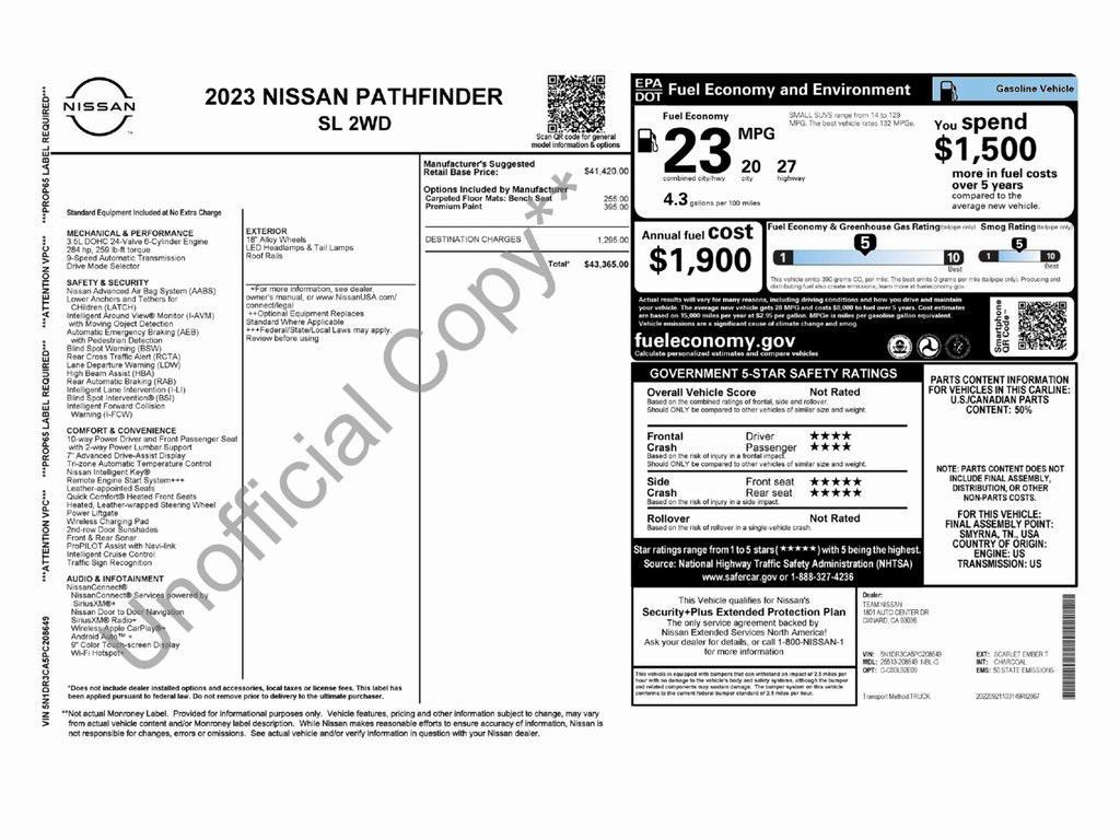 used 2023 Nissan Pathfinder car, priced at $26,999