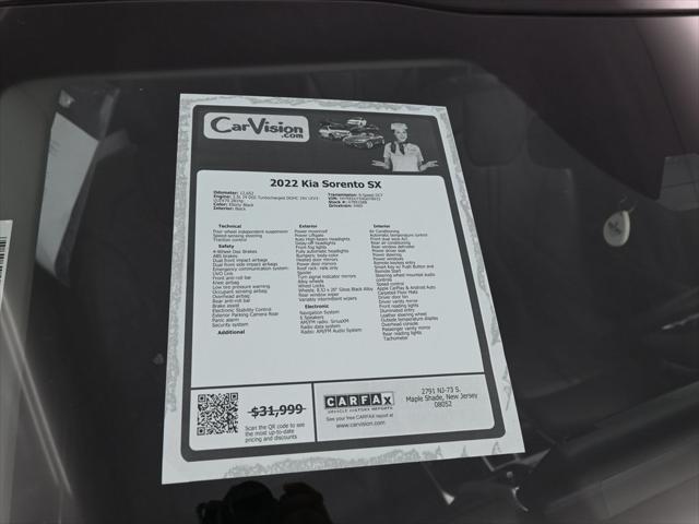 used 2022 Kia Sorento car, priced at $28,999
