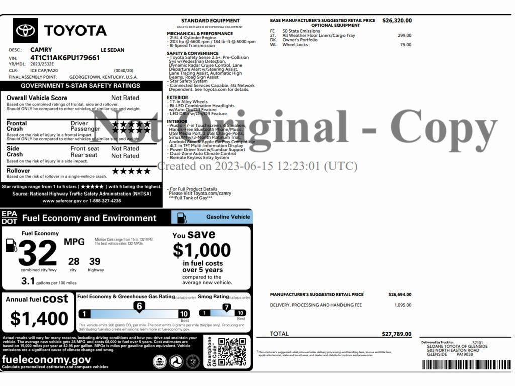 used 2023 Toyota Camry car, priced at $24,499