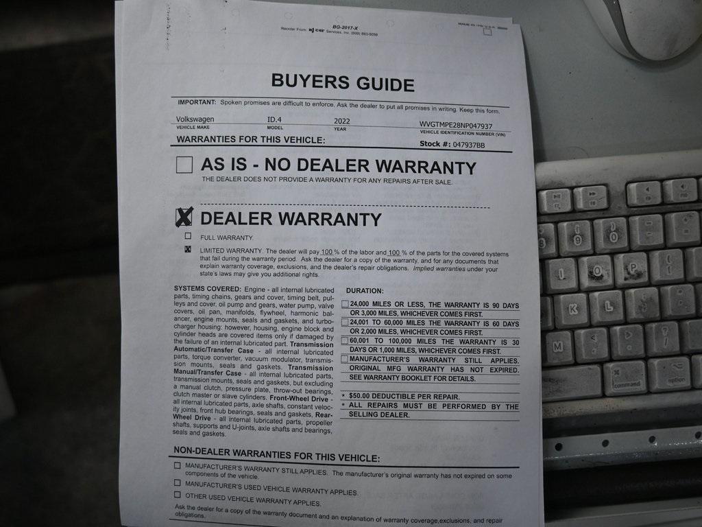 used 2022 Volkswagen ID.4 car, priced at $17,499