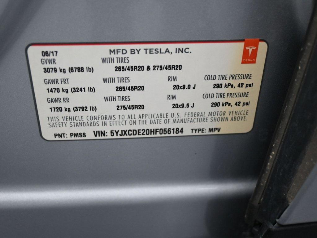 used 2017 Tesla Model X car, priced at $22,999