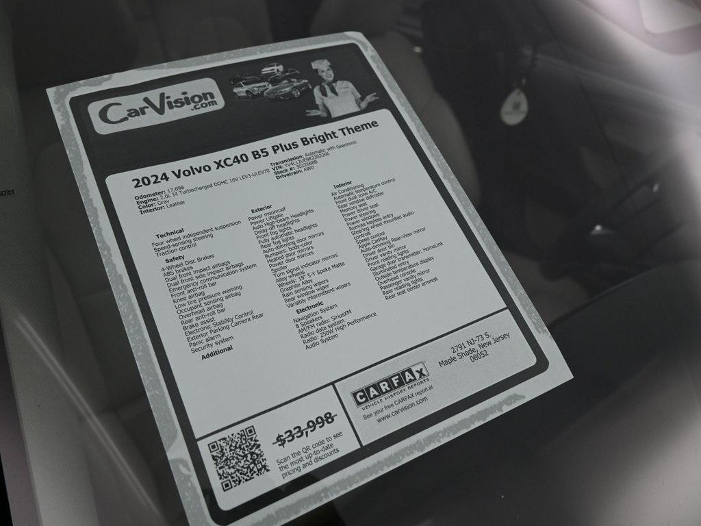 used 2024 Volvo XC40 car, priced at $29,999