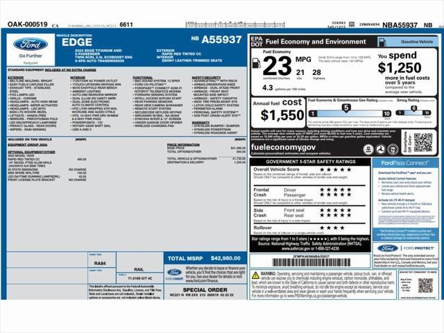 used 2022 Ford Edge car, priced at $17,999