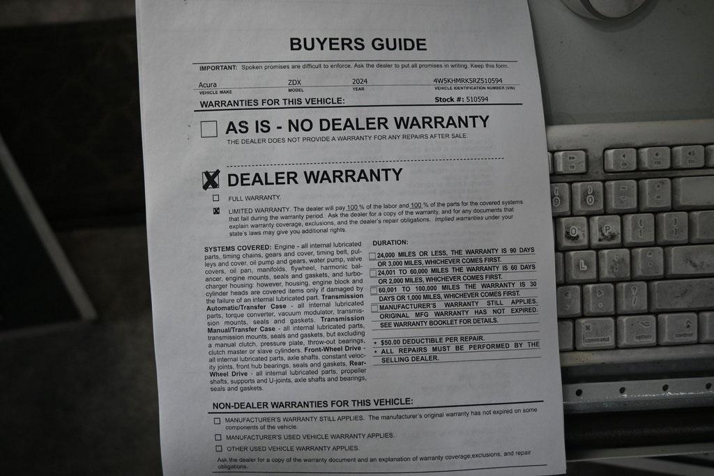 used 2024 Acura ZDX car, priced at $31,999