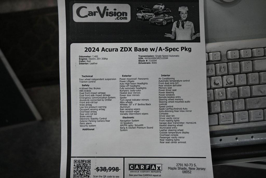 used 2024 Acura ZDX car, priced at $31,999