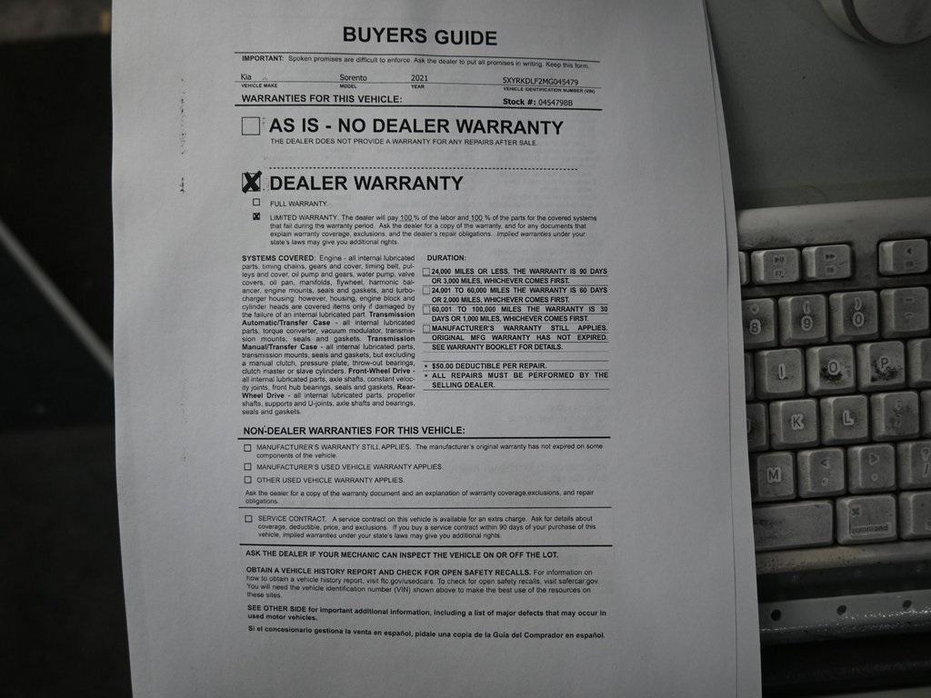 used 2021 Kia Sorento car, priced at $22,499