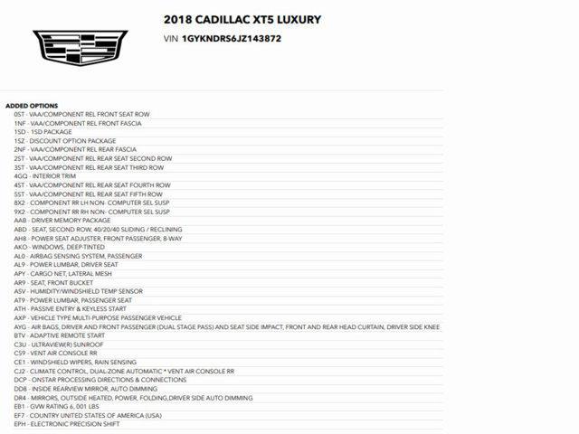 used 2018 Cadillac XT5 car, priced at $18,999