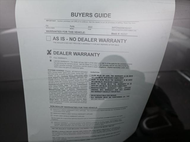 used 2022 Kia Forte car, priced at $14,999