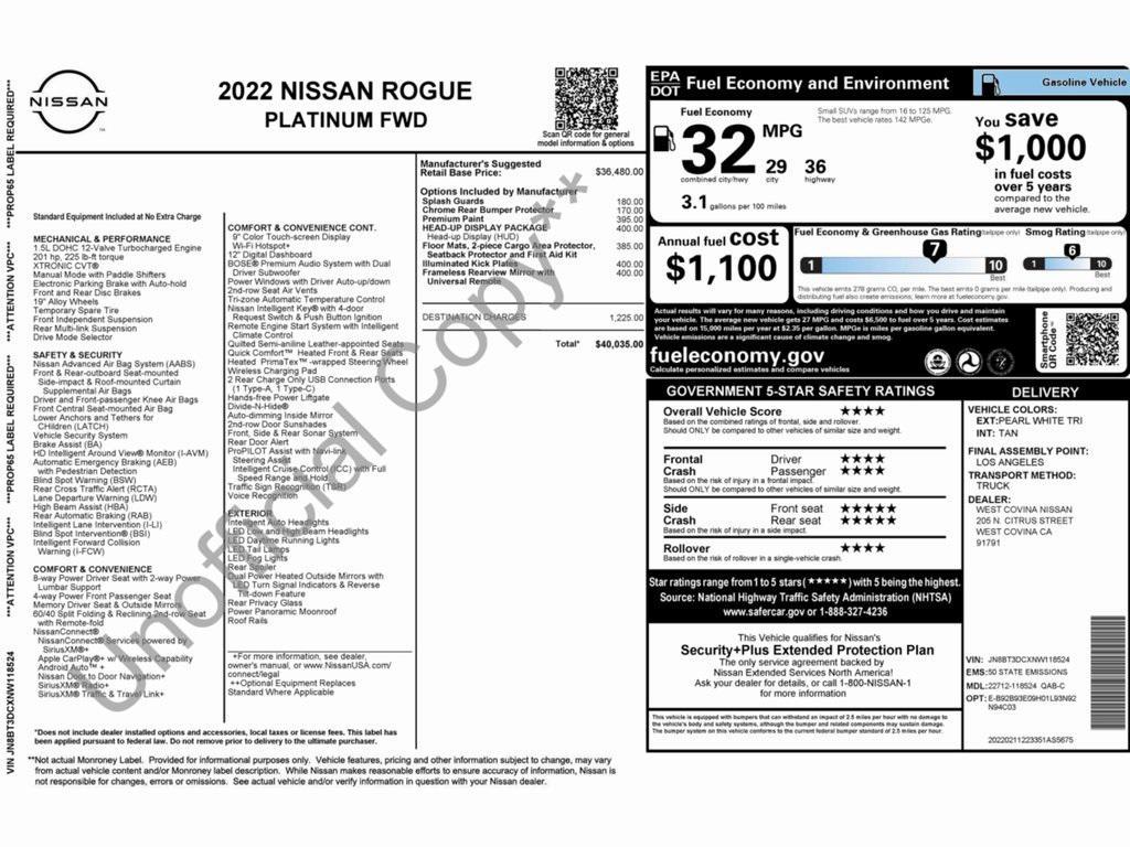 used 2022 Nissan Rogue car, priced at $21,999