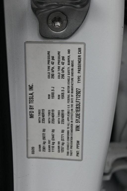 used 2020 Tesla Model 3 car, priced at $21,999