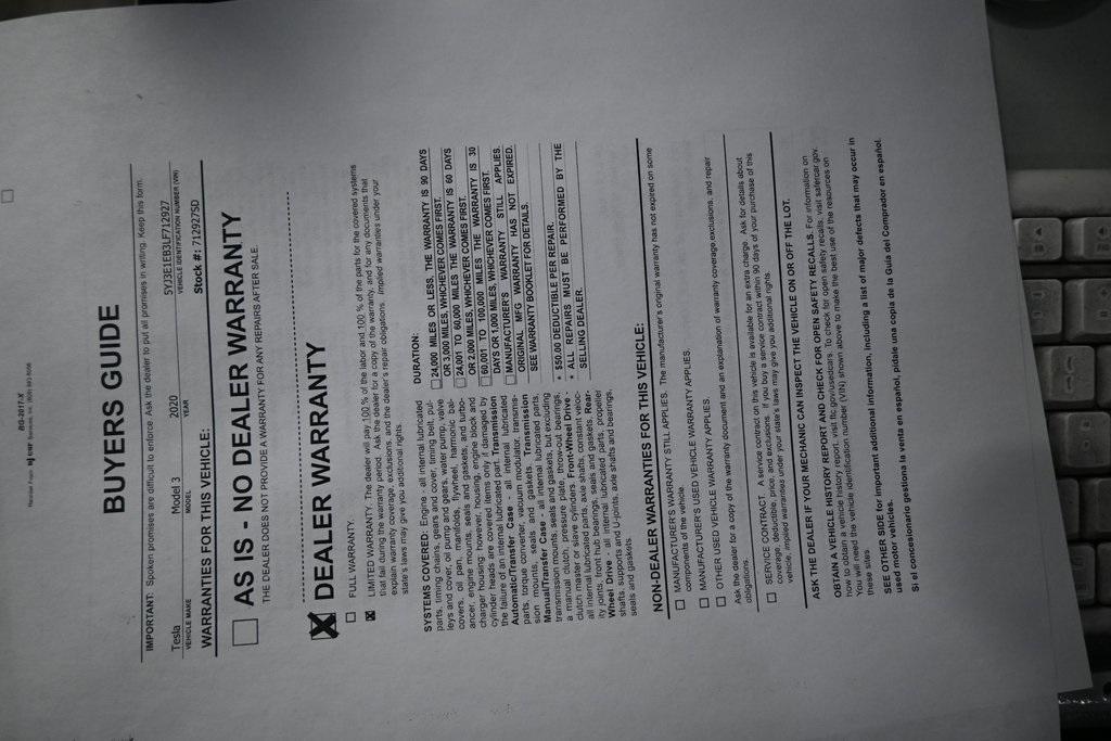 used 2020 Tesla Model 3 car, priced at $21,999